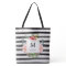 Watercolor Peonies with Black Stripes and Monogram