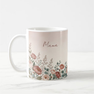 Watercolor Peony Botanical Coffee Cup for Mom