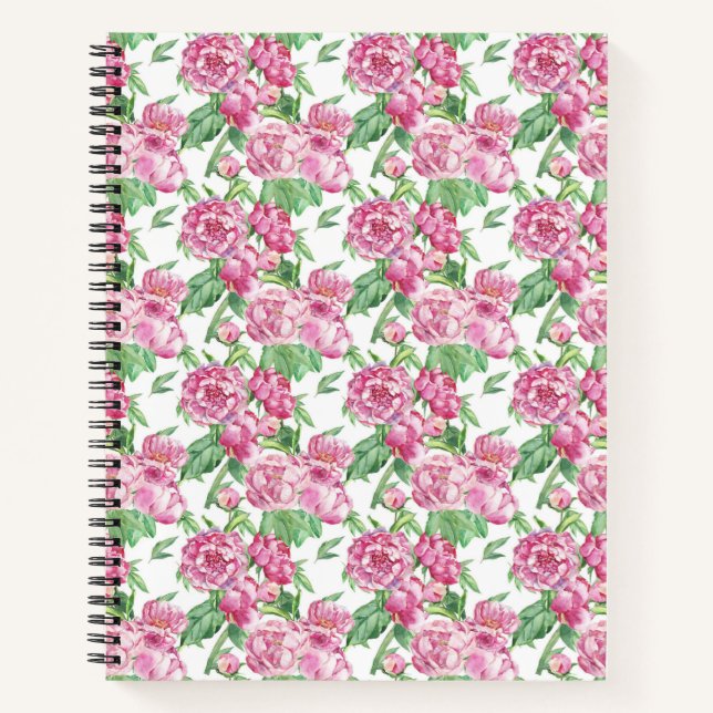 Watercolor peony field notebook (Front)