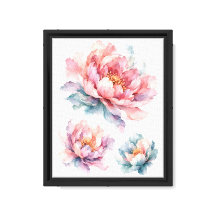 Watercolor Peony Floral