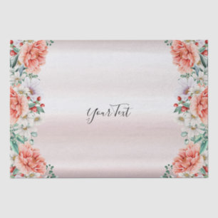 Watercolor Peony Flower Tissue Paper