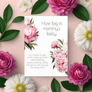 Watercolor peony how big is mommy's belly game poster