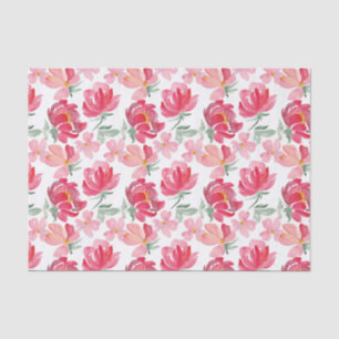 Watercolor Peony Pattern Tissue Paper