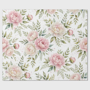 Watercolor Peony Wrapping Paper