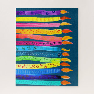 Watercolor people figure art jigsaw puzzle