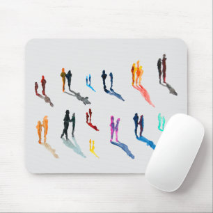 Watercolor people figure art mouse pad