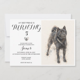Watercolor Pet Birthday Invitation