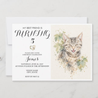 Watercolor Pet Birthday Invitation