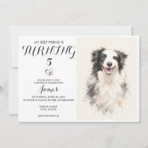 Watercolor Pet Birthday Invitation