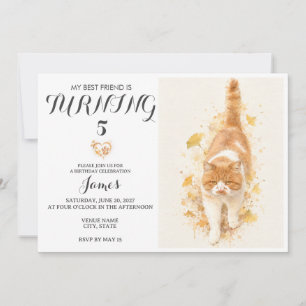 Watercolor Pet Birthday Invitation