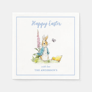 Watercolor Peter Rabbit Happy Easter Brunch  Napkin