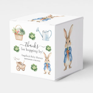 Watercolor Peter Rabbit Veggie Garden Baby Shower  Favor Box