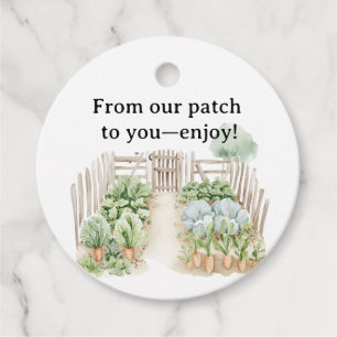 Watercolor Peter Rabbit Veggie Garden Baby Shower  Favour Tags