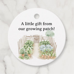 Watercolor Peter Rabbit Veggie Garden Baby Shower  Favour Tags