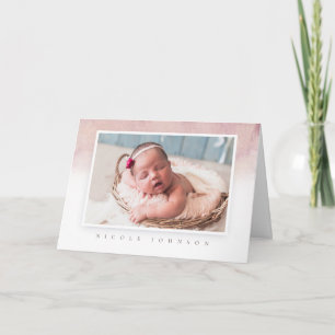 Watercolor Photo Baptism Party Invitation