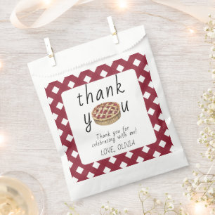 Watercolor Pie Birthday thank you Favour Bag