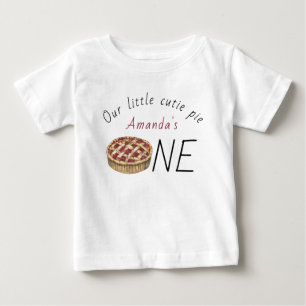 Watercolor Pie Kids Birthday Baby T-Shirt