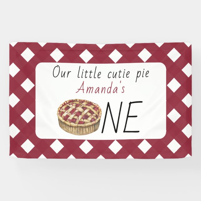Watercolor Pie Kids Birthday Banner (Horizontal)