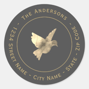 Watercolor Pigeon Return Address Label