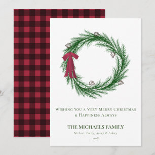 Watercolor Pine and Pine Cones Christmas Holiday 