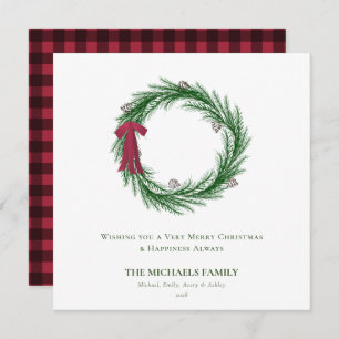 Watercolor Pine and Pine Cones Christmas Holiday 