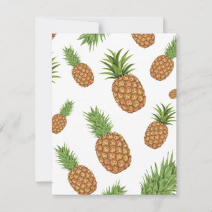 Watercolor pine-apple pattern 1 card