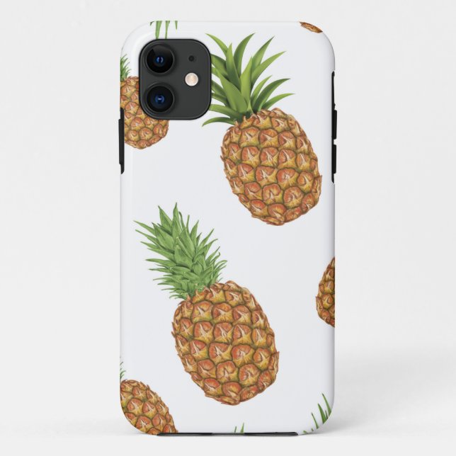 Watercolor pine-apple pattern 1 Case-Mate iPhone case (Back)