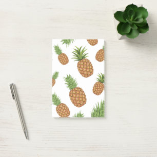 Watercolor pine-apple pattern 1 post-it notes