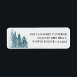 Watercolor Pine Forest Address Label<br><div class="desc">Watercolor Pine Forest address labels - perfect for general mail,  winter events,  christmas cards,  change of address and holiday moving announcements etc. The template is ready for you to add your name and address.</div>