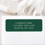 Watercolor Pine Green Christmas Return Address<br><div class="desc">Modern Christmas return address label featuring a simple design your return address over a pine green background.</div>