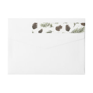 Watercolor Pine Sprigs, Return address labels