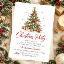 Watercolor Pine Tree Holiday