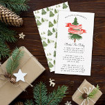 Watercolor Pine Tree Merry Little Baby Shower Book Enclosure Card<br><div class="desc">These books for baby request cards are perfect for anyone having a baby shower this Christmas. Simply include these cards when you send out your matching baby shower invitations, your guests can then bring a book instead of a card along to the baby shower so you can build a library...</div>