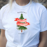 Watercolor Pine Tree Merry Little Birthday T-Shirt<br><div class="desc">Celebrate in style with these trendy birthday party t-shirts. This design is easy to personalize with your special event wording and your guests will be thrilled when they see these fabulous t-shirts. Matching items can be found in the collection.</div>