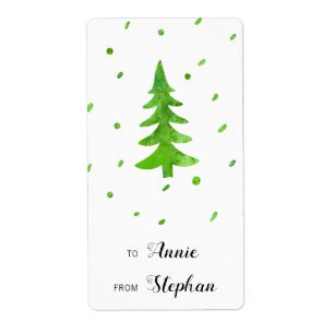 Watercolor Pine Trees