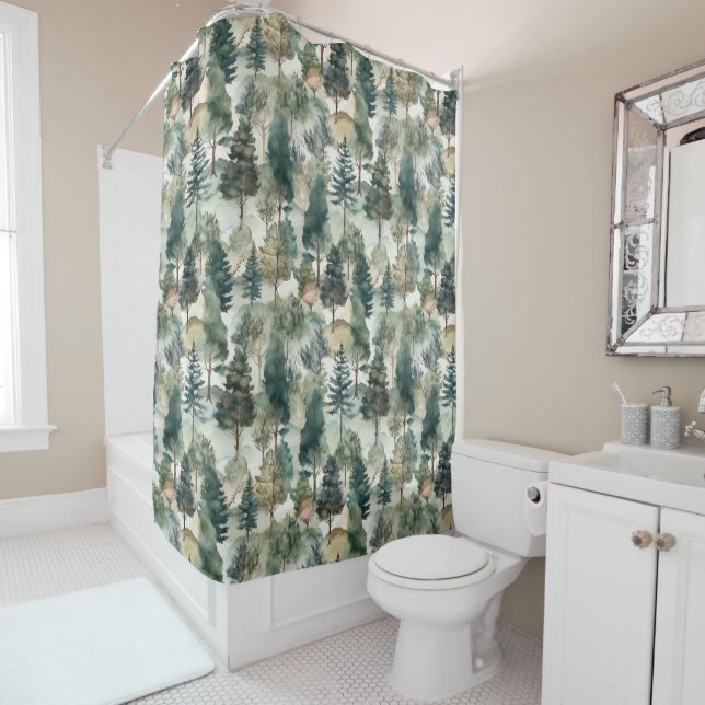 Watercolor Pine Trees (In Situ)