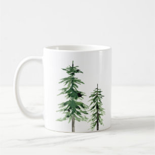 Watercolor Pine Trees Coffee Mug