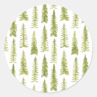 Watercolor Pine Trees Sticker