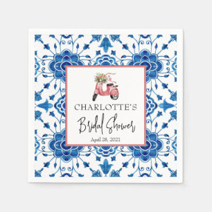 Watercolor Pine & Winter Greenery Bridal Shower Na Napkin