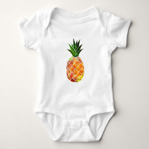 Watercolor Pineapple Baby Bodysuit