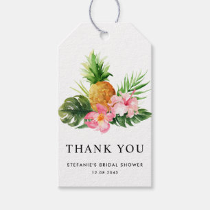 Watercolor Pineapple Bridal Shower Thank You Gift Tags