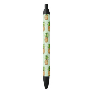 watercolor pineapple drawing black ink pen