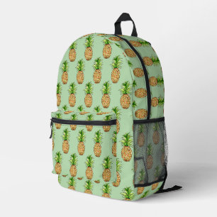 watercolor pineapple drawing printed backpack