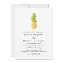 Watercolor Pineapple Engagement Party