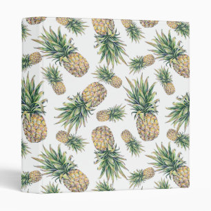 Watercolor Pineapple Pattern Binder