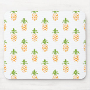 Watercolor Pineapple Pattern Mouse Pad