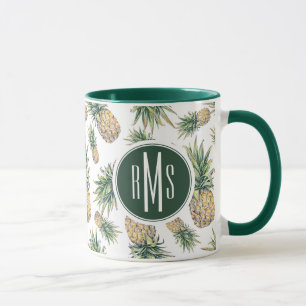 Watercolor Pineapple Pattern Mug