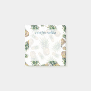 Watercolor Pineapple Pattern Post-it Notes