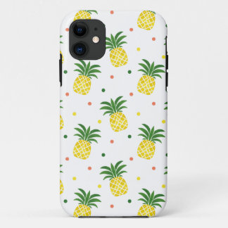 watercolor pineapples pattern iPhone 11 case