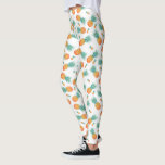 Watercolor Pineapples Pattern on White Leggings<br><div class="desc">Watercolor pineapple pattern on white leggings.</div>